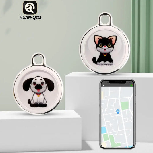 Pet Anti-Lost GPS Tracker Bluetooth-compatible Smart Locator GPS Tracking Device for Dogs Cats Kids Pets Keychain Wallet Luggage