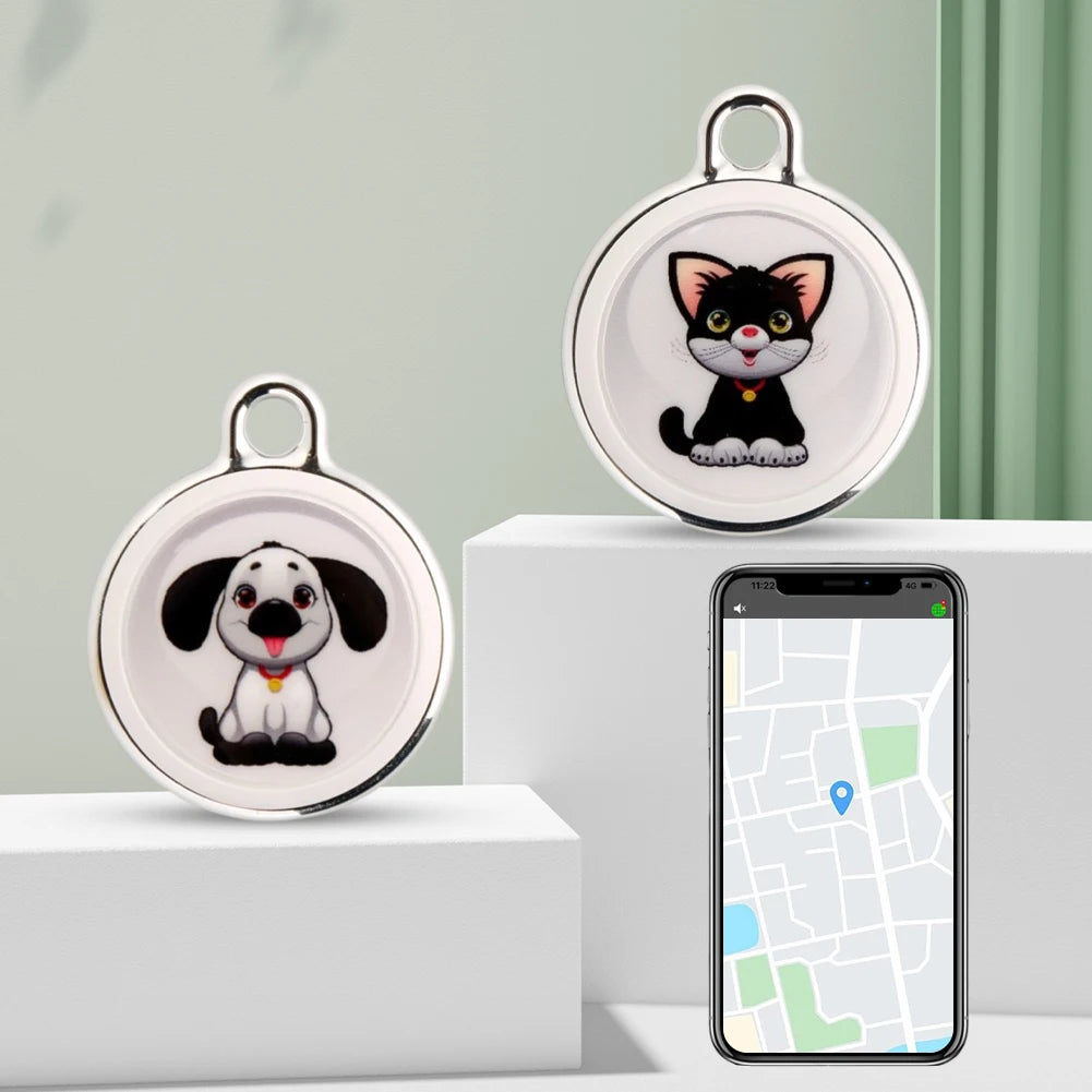 Pet Anti-Lost GPS Tracker Bluetooth-compatible Smart Locator GPS Tracking Device for Dogs Cats Kids Pets Keychain Wallet Luggage