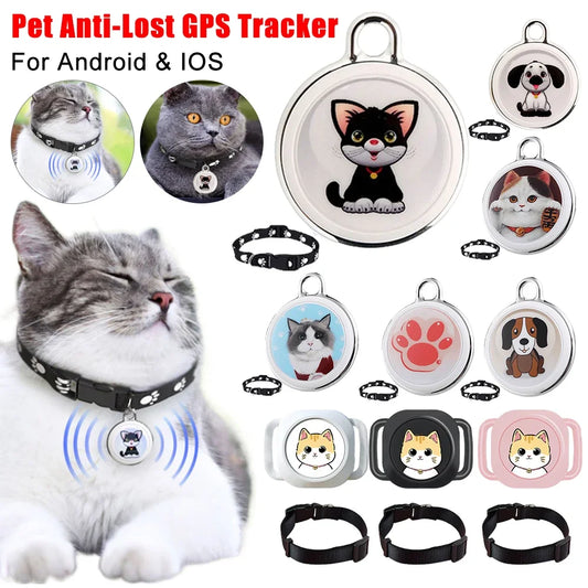 Smart Gps Tracker For Cats Dogs Long Distance Pets GPS Tracker Mini Waterproof Gps Tracker Collar For Android IOS Tracking Tool