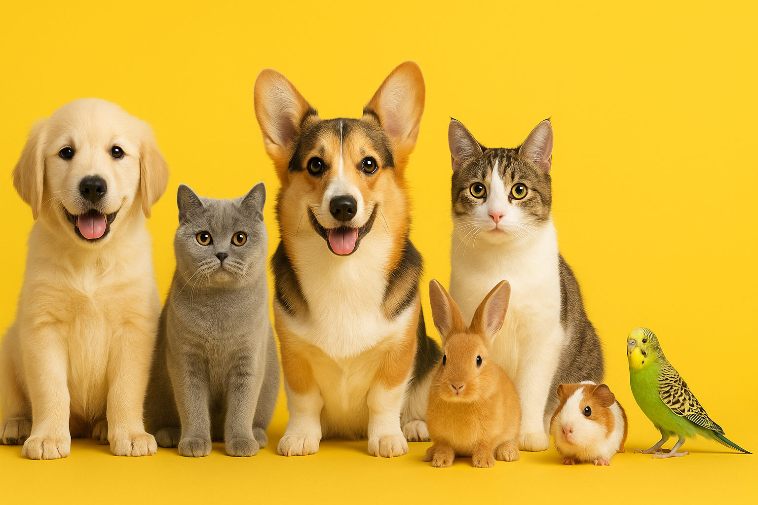 need pet slider imge without any text. background color should be yellow