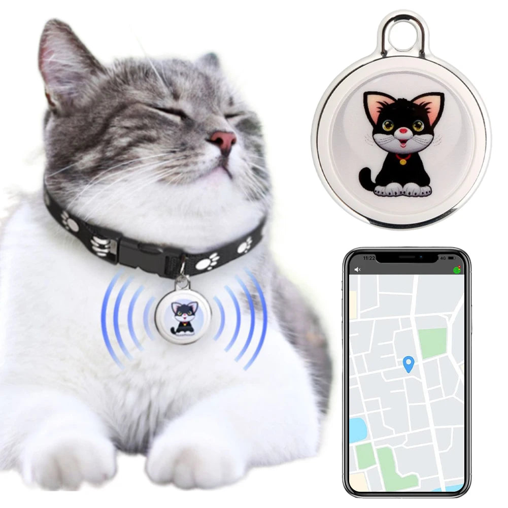 Pet Anti-Lost GPS Tracker Bluetooth-compatible Smart Locator GPS Tracking Device for Dogs Cats Kids Pets Keychain Wallet Luggage